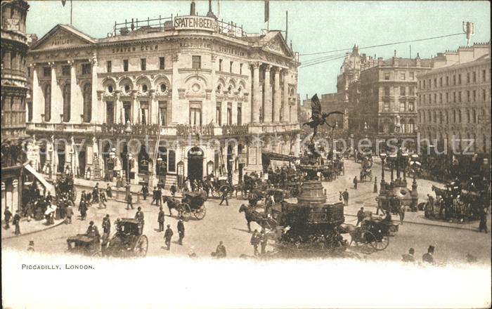 London Piccadilly Circus Monument Traffic Kutschen