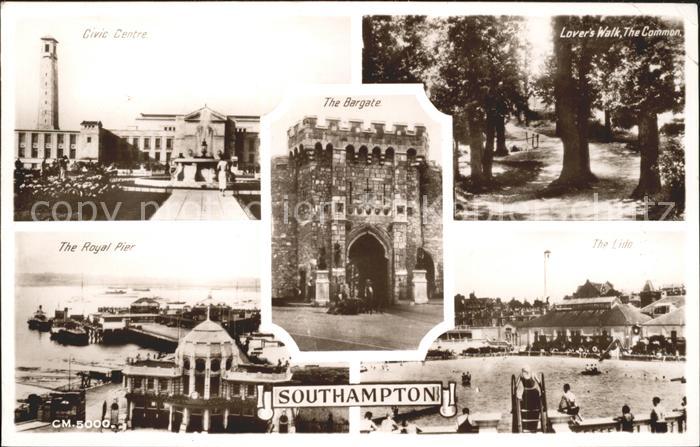 Southampton Civic Centre Royal Pier Bargate Lovers Walk Common Lido Pool