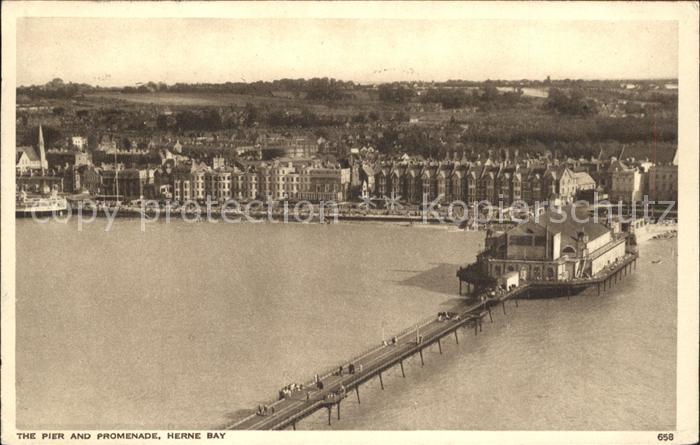 Herne Bay Pier and Promenade aerial view