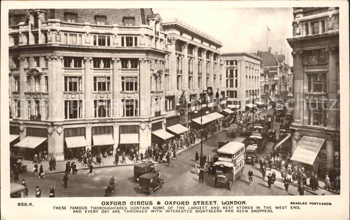 London Oxford Circus and Oxford Street Doppeldeckerbus