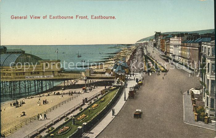 Eastbourne Sussex General view Promenade Beach Pier