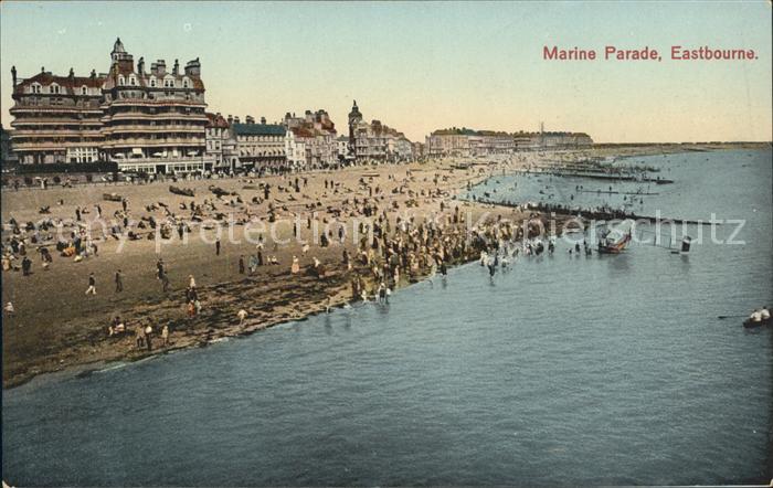 Eastbourne Sussex Marine Parade Beach aerial view