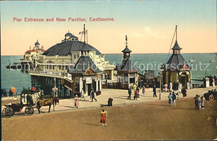 Eastbourne Sussex Pier Entrance and New Pavilion
