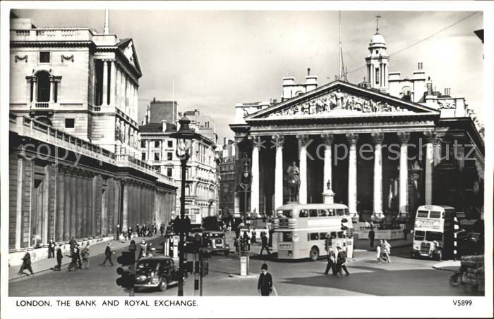 London Bank and Royal Exchange Doppeldeckerbus