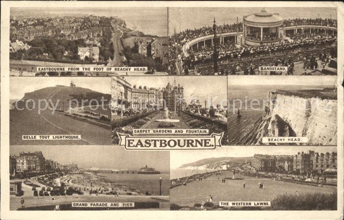 Eastbourne Sussex Beachy Head Bandstand Pavilion Lighthouse Parade Pier Western