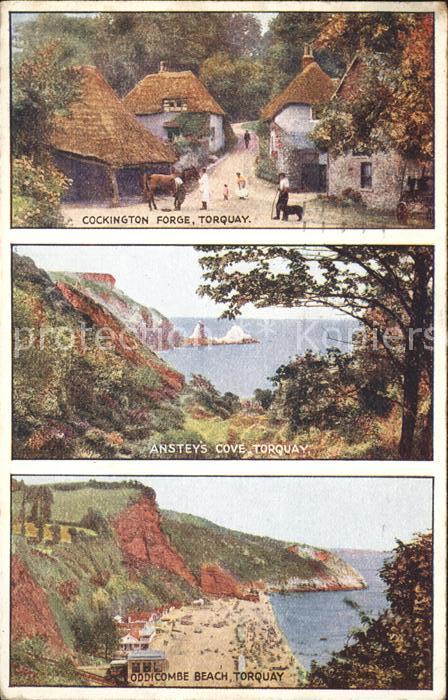 Torquay Torbay Cockington Forge Anstey's Cove Oddicombe Beach Valentine's Post C