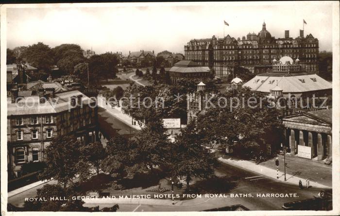 Harrogate UK Royal Hall George and Majestic Hotels from Royal Baths Excel Series