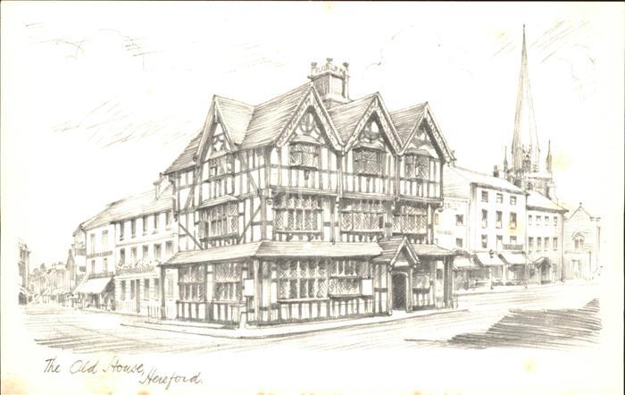 Hereford The Old House Pencil Sketch Kuenstlerkarte
