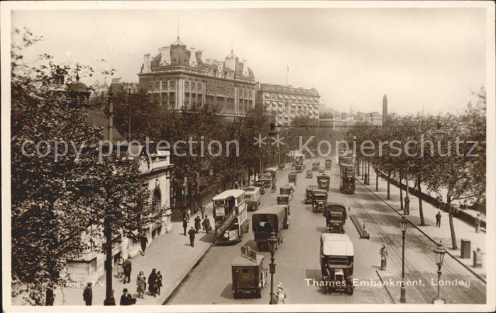 London Thames Embankment Valentine's Post Card