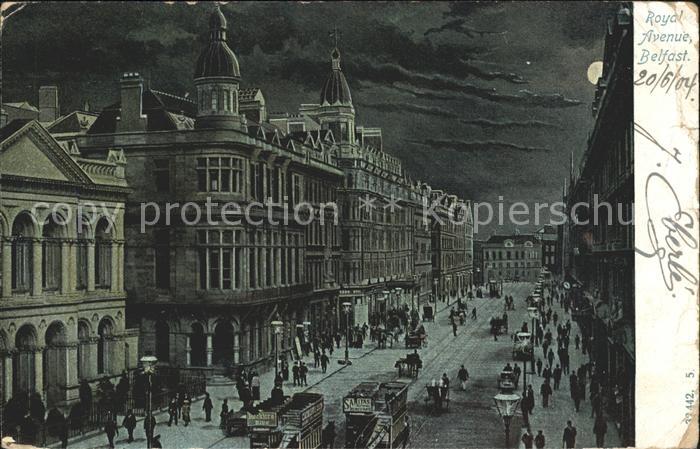 Belfast Royal Avenue at night Moonlight