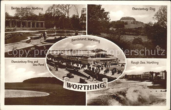 Worthing West Sussex Denton Gardens Chanctonbury Ring Rough Sea Dew Pond Bandsta