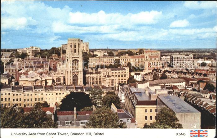 Bristol UK University Area from Cabot Tower Brandon Hill
