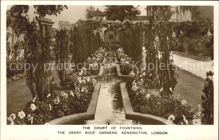 London Court of Fountains Derry Roof Gardens Kensington
