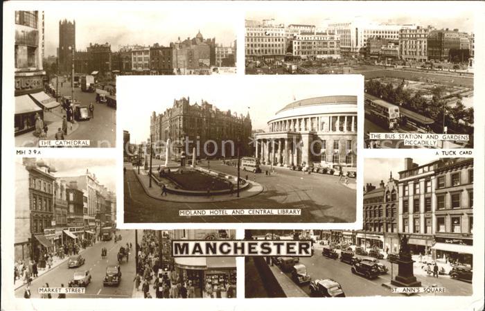 Manchester Cathedral Bus Station Gardens Piccadilly Market Street St Ann's Squar