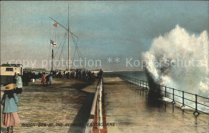 Eastbourne Sussex Rough Sea at the Redoubt