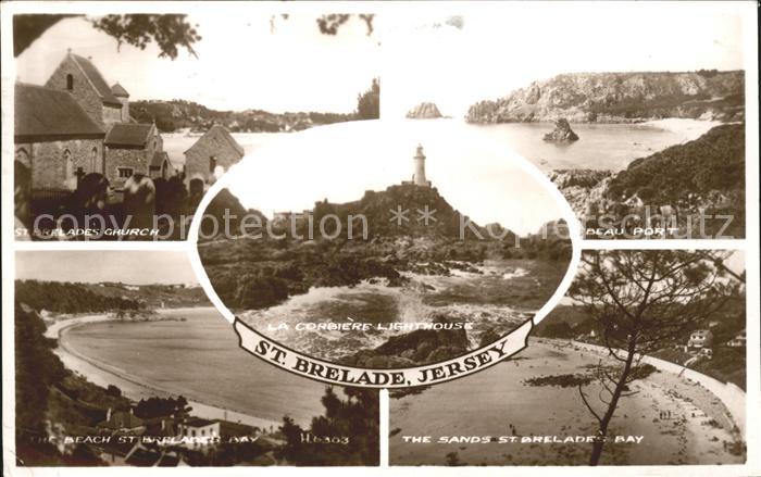St Brelade Church Port Lighthouse Sands Bay Beach