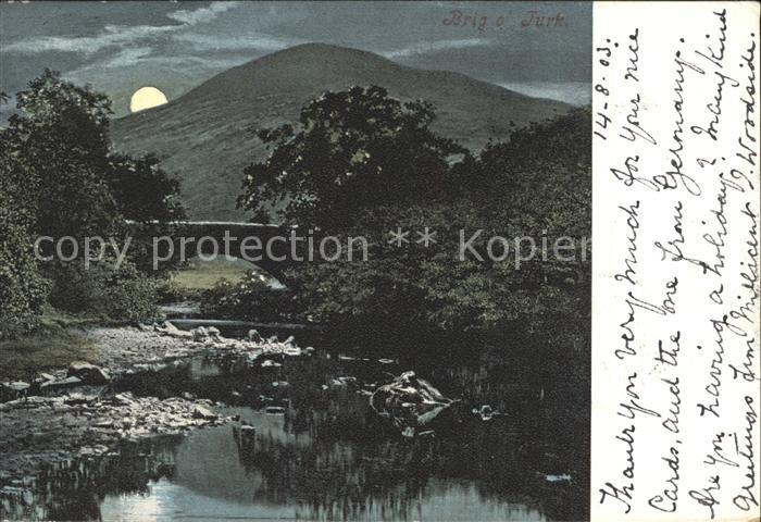 Brig o Turk Landscape River Bridge Valentine's Moonlight Series 187