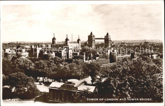 London Tower of London and Tower Bridge