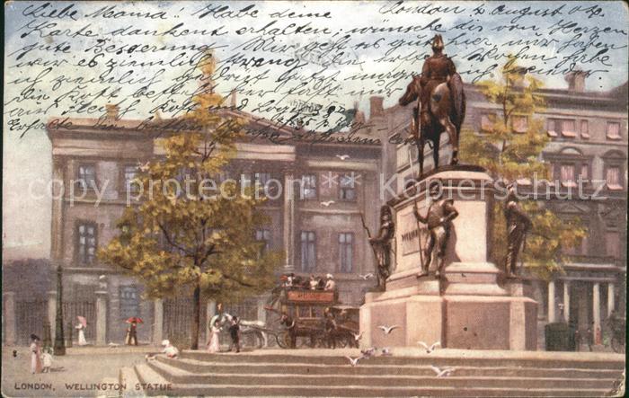 London Wellington Statue Monument Tucks Oilette 6195