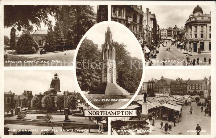 Northampton Abington Church Park Drapery War Memorial All Saints Church Market S