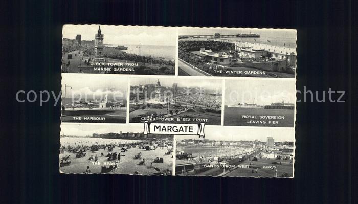Margate UK Clock Tower Winter Gardens Harbour Beach Sands HMS Royal Sovereign Sc