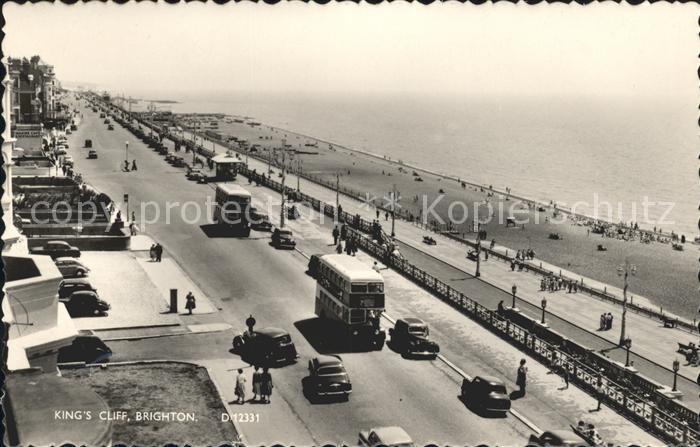 Brighton Hove King's Cliff Beach Doppeldeckerbus