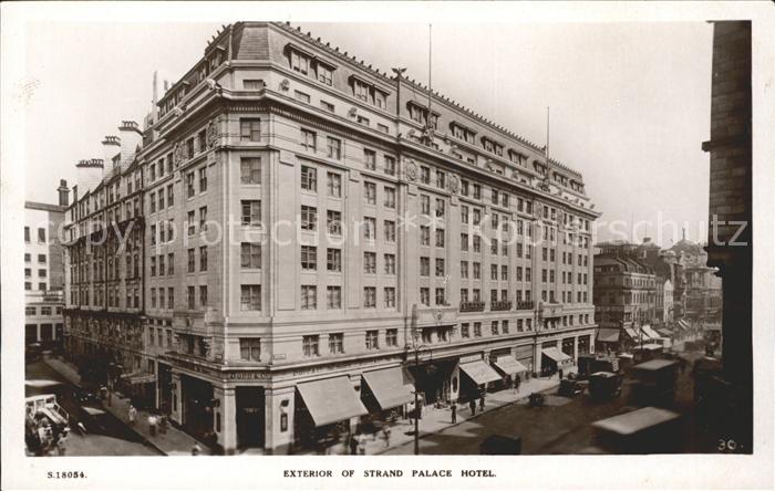 London Exterior of Strand Palace Hotel Kingsway Series