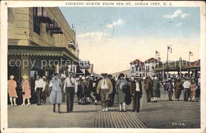 Ocean City New Jersey Looking North from 9th Street