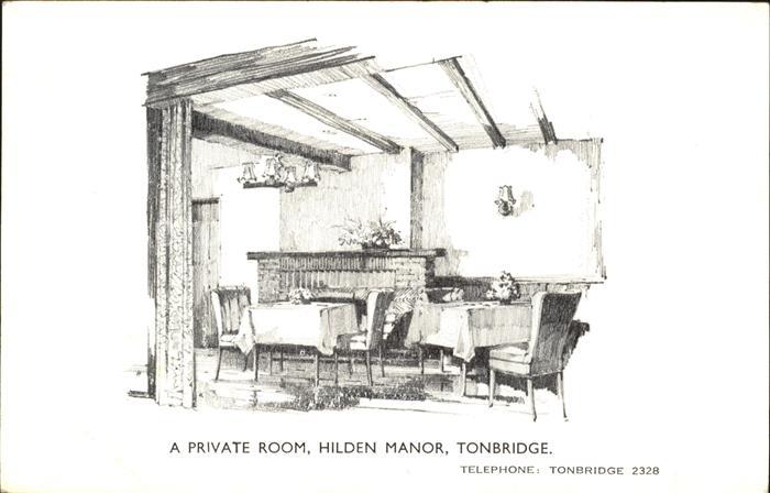Tonbridge Private Room in Hilden Manor Drawing Kuenstlerkarte