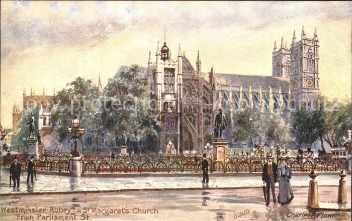 Verlag Tucks Oilette Nr. 7033 Charles E. Flower Westminster Abbe