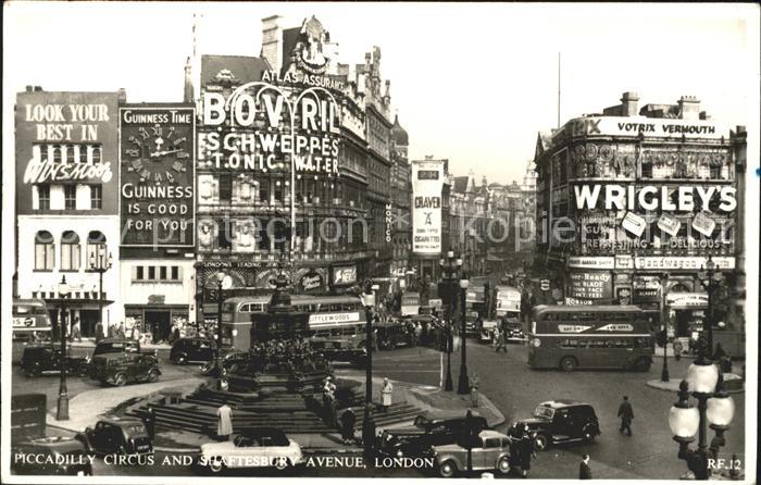Autobus Omnibus Piccadilly Circus Shaftesbury Avenue Lo