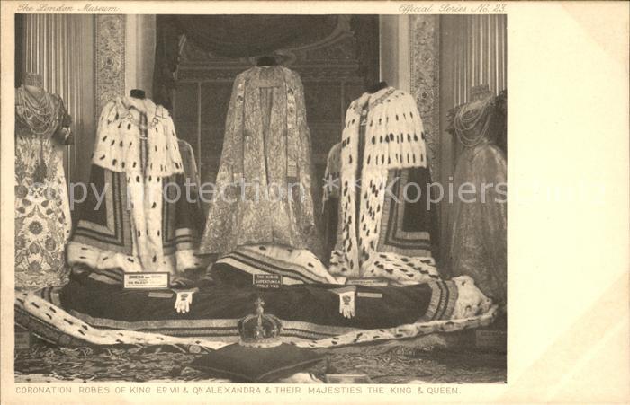 Adel England Coronation Robes King Eduard VII. Queen