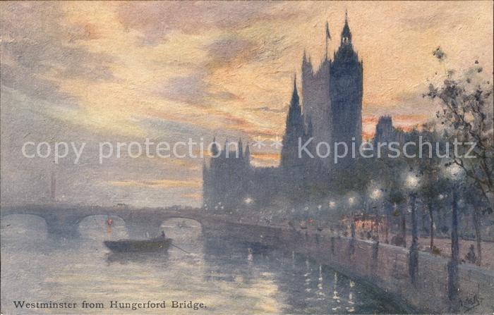 London Kuenstlerkarte Westminster C.W. Faulkner