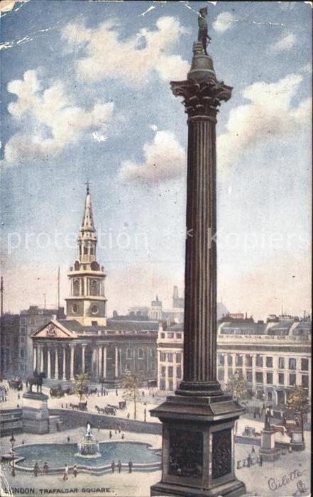 Verlag Tucks Oilette Nr. 7924 Trafalgar Square London