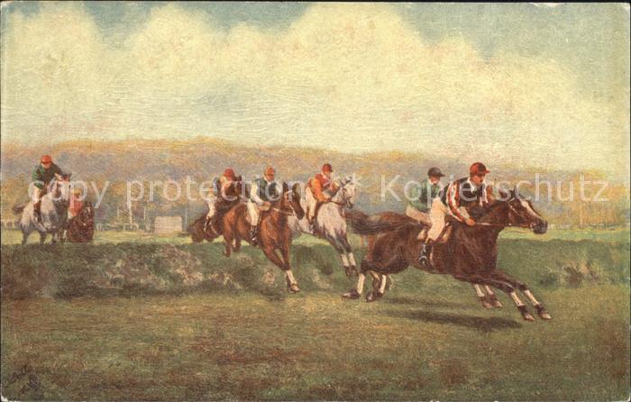 Verlag Tucks Oilette Nr. 9522 Pferderennen