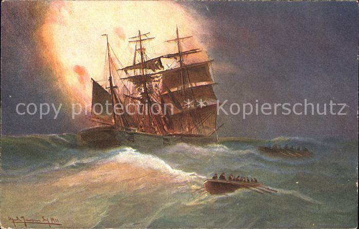 Segelschiffe Explosion der Kohlenladung