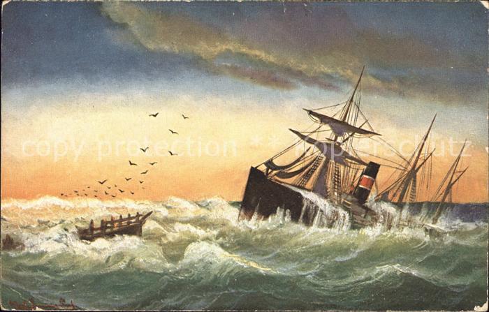 Segelschiffe Auf der Barre gestrandet