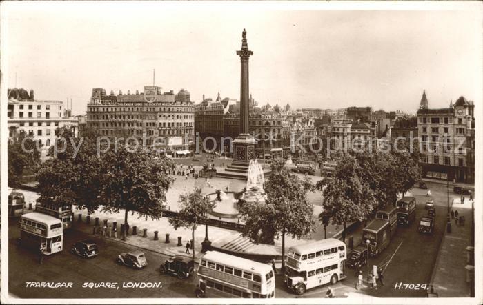 Autobus Omnibus Trafalgar Square London Autoverkehr