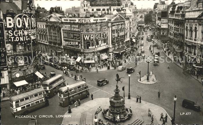 Autobus Omnibus Piccadilly Circus London Autoverkehr