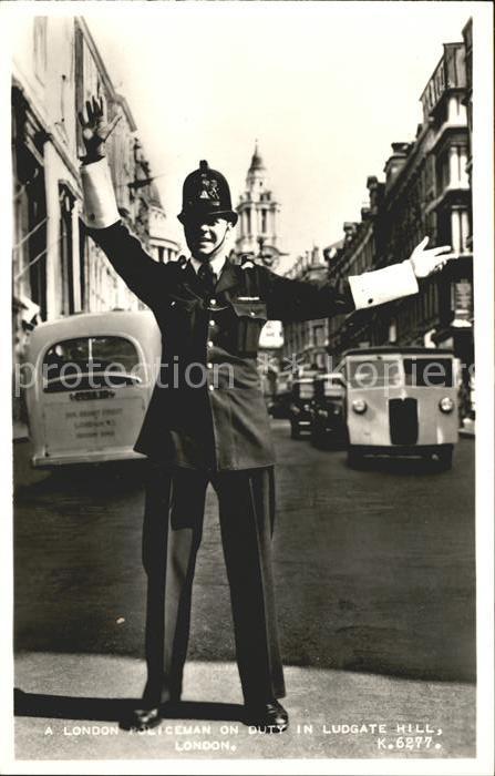 Polizei Polizist London Duty Ludgate Hill