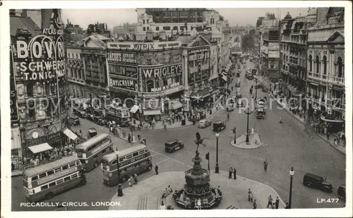 Autobus Omnibus Piccadilly Circus London Autoverkehr