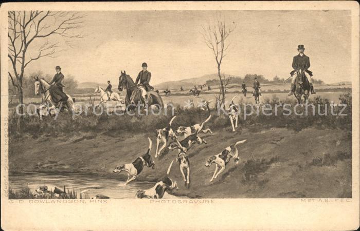 Jagd Jäger Pferde Jagdhunde G. D. Rowlandson