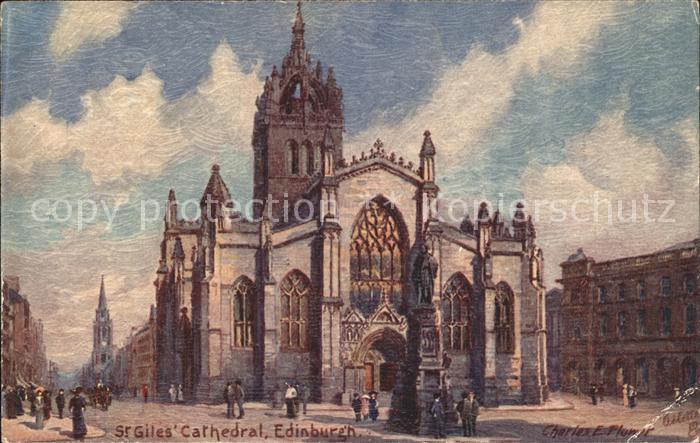 Verlag Tucks Oilette Nr. 7974 St. Giles Cathedral Edinburgh Char