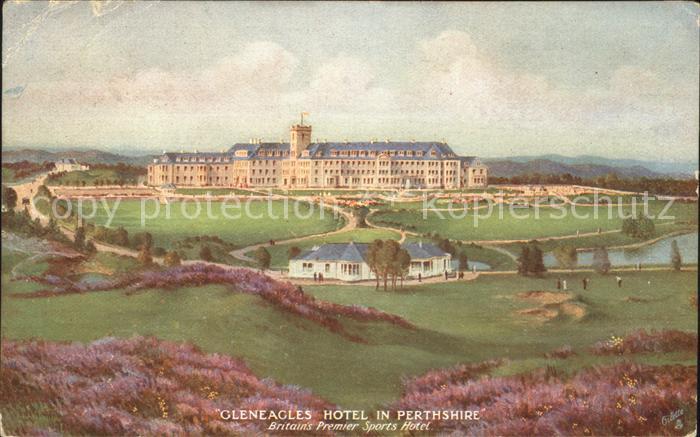 Verlag Tucks Oilette Nr. Gleneagles Hotel Perthshire  Scottish Mountains