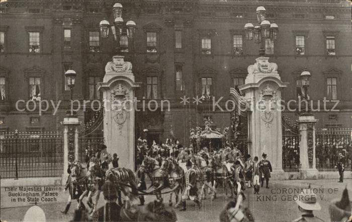 Adel England Coronation King George V. Buckingham Palace State Coach