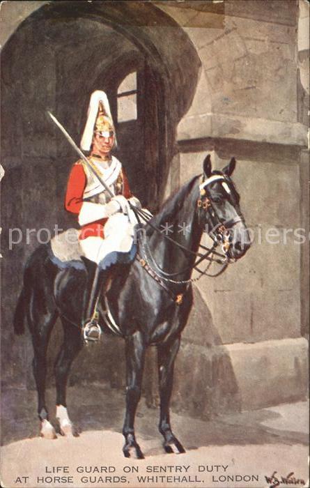Leibgarde Wache Life Guard Sentry Duty Horse Guards Whi