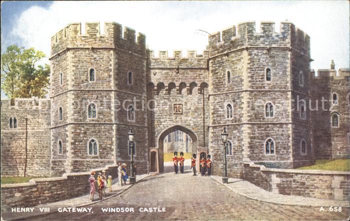 Leibgarde Wache Henry VIII Gateway Windsor Castle