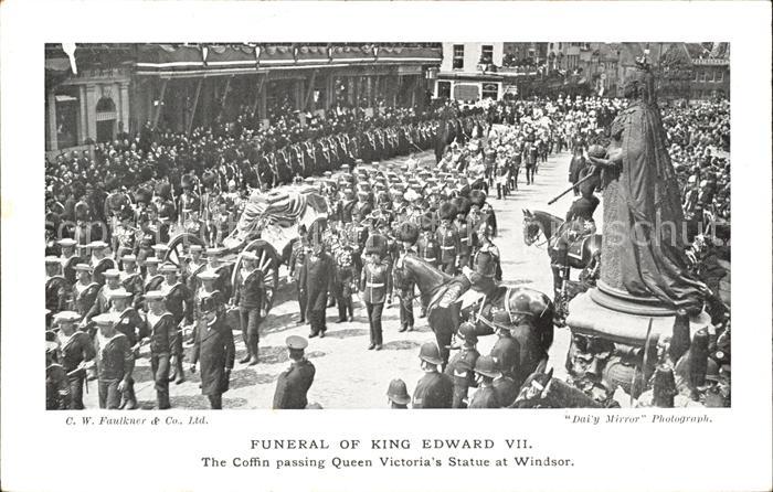 Leibgarde Wache Funeral King Edward VII Coffin Queen Vi