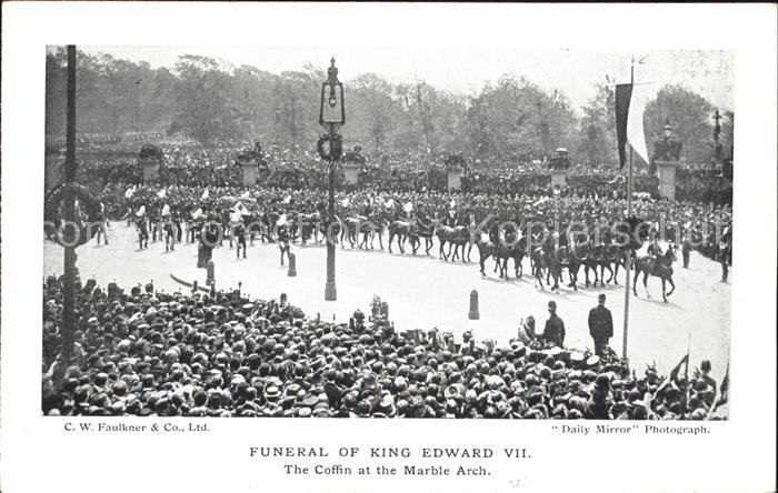 Leibgarde Wache Funeral King Edward VII. Coffin Marble