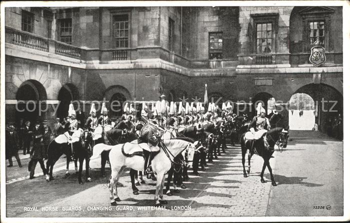 Leibgarde Wache Royal Horse Guards Changing Guard White
